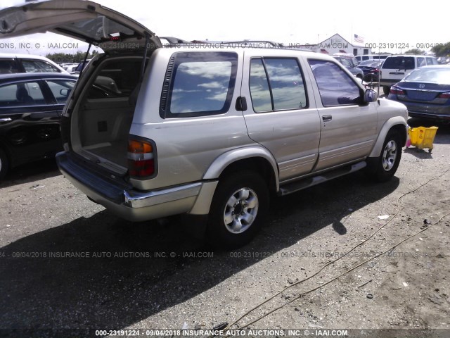 JN8AR05S2XW326639 - 1999 NISSAN PATHFINDER XE/LE Champagne photo 4