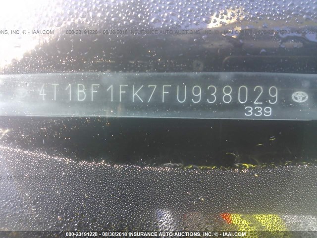 4T1BF1FK7FU938029 - 2015 TOYOTA CAMRY LE/XLE/SE/XSE 灰色 照片 9