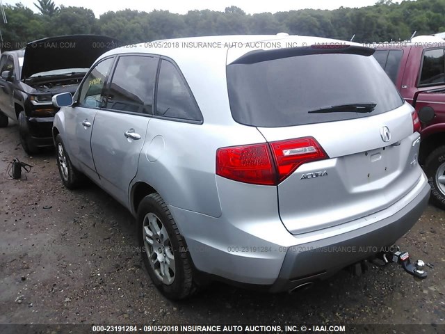2HNYD28438H556623 - 2008 ACURA MDX TECHNOLOGY SILVER photo 3