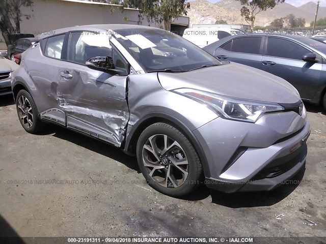 NMTKHMBX7JR043444 - 2018 TOYOTA C-HR XLE/XLE PREMIUM SILVER photo 1