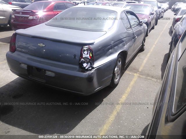 2G1WM15KX69192825 - 2006 CHEVROLET MONTE CARLO LT GRAY photo 4