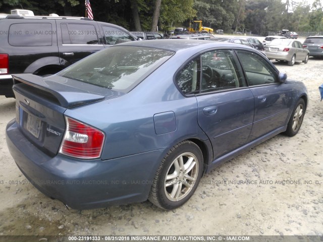 4S3BL626757201672 - 2005 SUBARU LEGACY 2.5I LIMITED BLUE photo 4