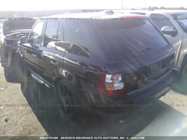 SALSH23447A117380 - 2007 LAND ROVER RANGE ROVER SPORT SUPERCHARGED BLACK photo 3