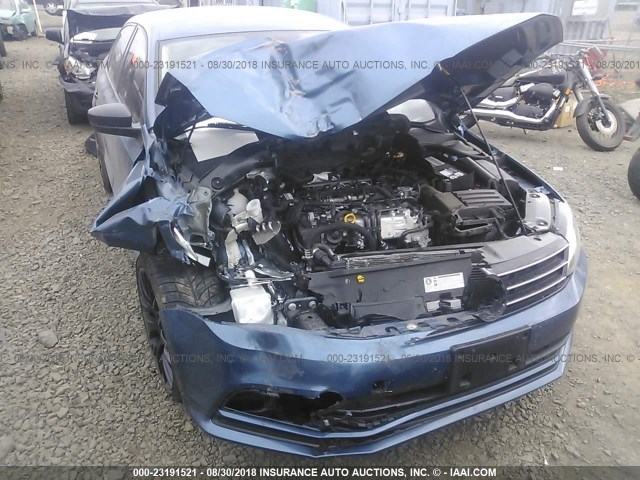 3VWLA7AJ3FM211660 - 2015 VOLKSWAGEN JETTA TDI BLUE photo 6