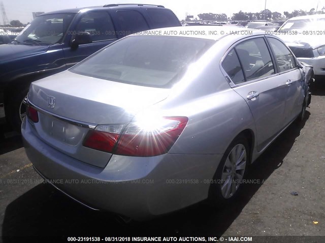 1HGCR2F75EA252915 - 2014 HONDA ACCORD EX SILVER photo 4