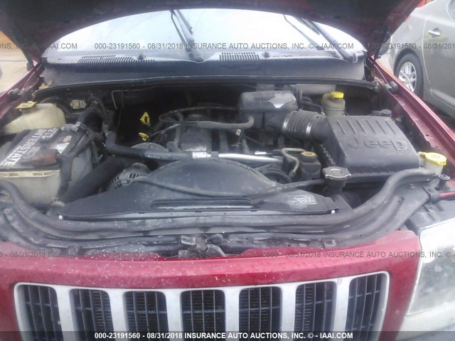 1J4GW48S54C198681 - 2004 JEEP GRAND CHEROKEE LAREDO/COLUMBIA/FREEDOM 红色 照片 10