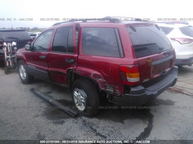 1J4GW48S54C198681 - 2004 JEEP GRAND CHEROKEE LAREDO/COLUMBIA/FREEDOM 红色 照片 3