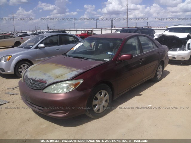 4T1BE32K92U062935 - 2002 TOYOTA CAMRY LE/XLE/SE Қызыл фото 2