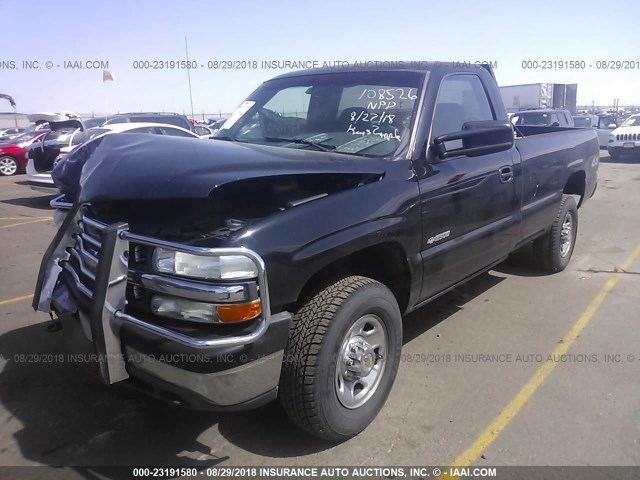 1GCGK24U8YE258055 - 2000 CHEVROLET SILVERADO K2500 BLACK photo 2