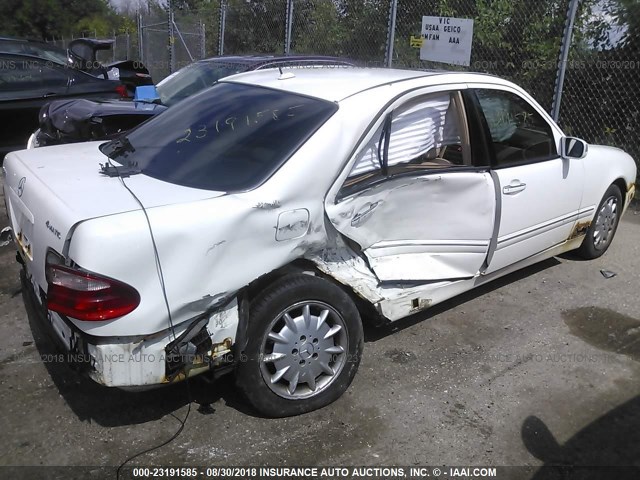 WDBJF82J72X068621 - 2002 MERCEDES-BENZ E 320 4MATIC WHITE photo 4