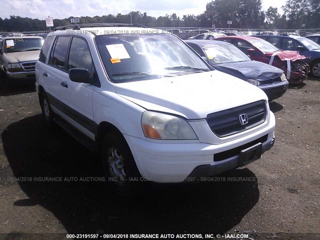 2HKYF18183H504307 - 2003 HONDA PILOT LX WHITE photo 1