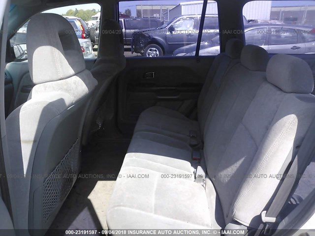 2HKYF18183H504307 - 2003 HONDA PILOT LX WHITE photo 8