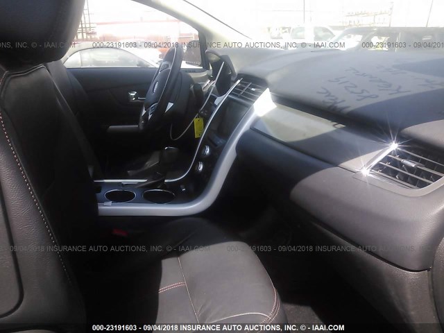 2FMDK3JC9EBA18276 - 2014 FORD EDGE SEL BLACK photo 5