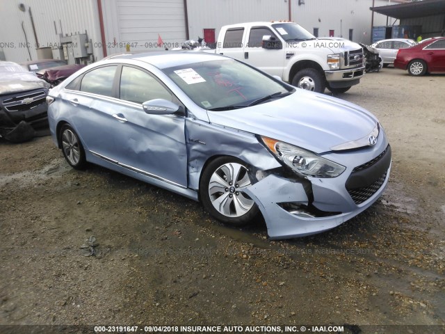 KMHEC4A44DA091825 - 2013 HYUNDAI SONATA HYBRID BLUE photo 1