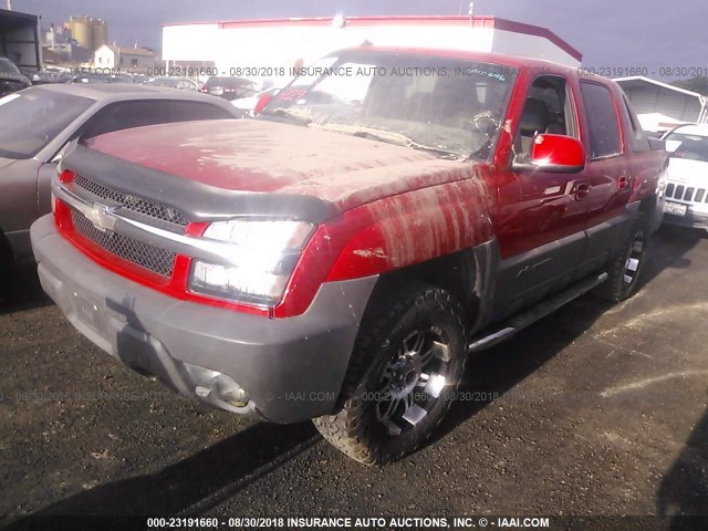 3GNEC13T23G150028 - 2003 CHEVROLET AVALANCHE C1500 RED photo 2