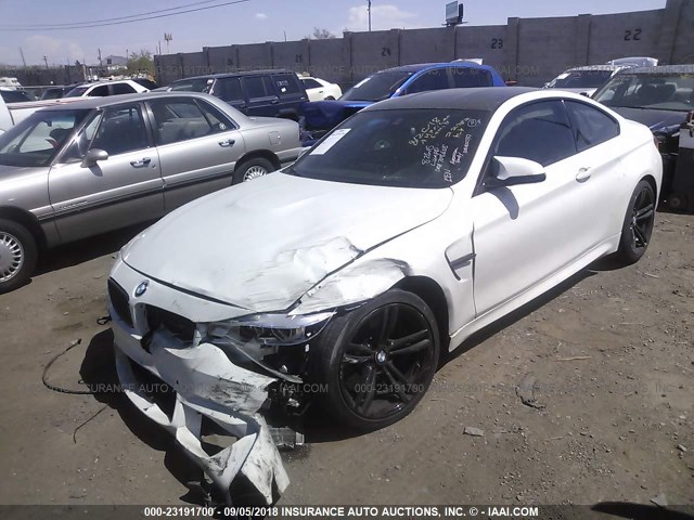 WBS3R9C55FK331449 - 2015 BMW M4 WHITE photo 2