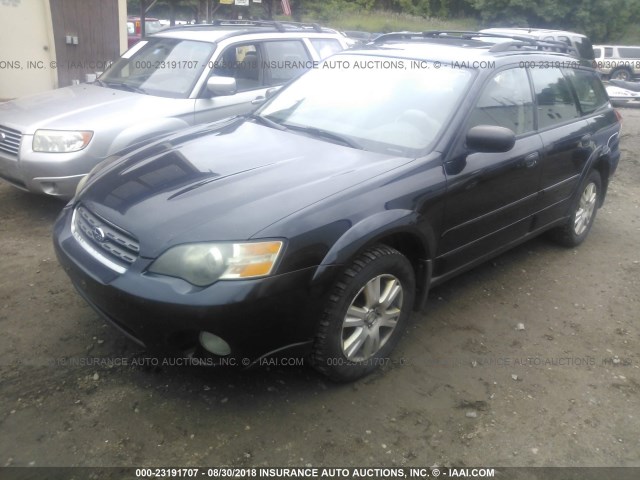 4S4BP61CX57307881 - 2005 SUBARU LEGACY OUTBACK 2.5I BLACK photo 6