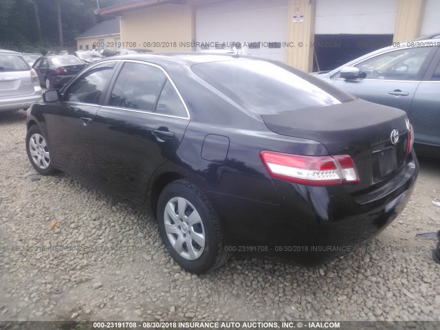 4T4BF3EK6BR119090 - 2011 TOYOTA CAMRY SE/LE/XLE შავი ფოტო 3