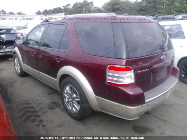 1FMDK08W28GA32595 - 2008 FORD TAURUS X EDDIE BAUER MAROON photo 3