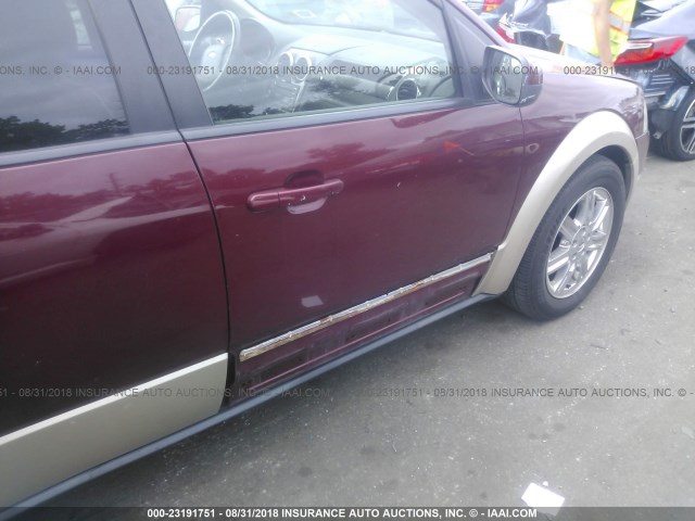 1FMDK08W28GA32595 - 2008 FORD TAURUS X EDDIE BAUER MAROON photo 6