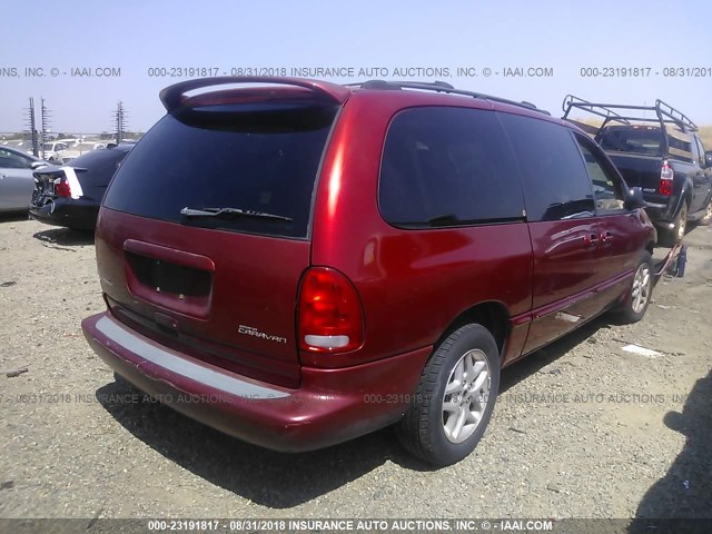 1B4GP44R0YB632715 - 2000 DODGE GRAND CARAVAN SE/SPORT BURGUNDY photo 4