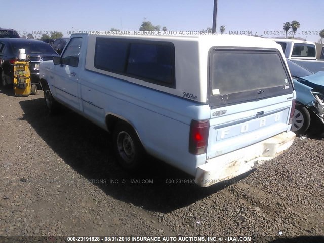 1FTBR10T1GUA09341 - 1986 FORD RANGER BLUE photo 3