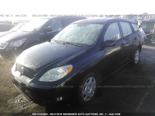 2T1KR32E03C096439 - 2003 TOYOTA COROLLA MATRIX XR BLACK photo 2