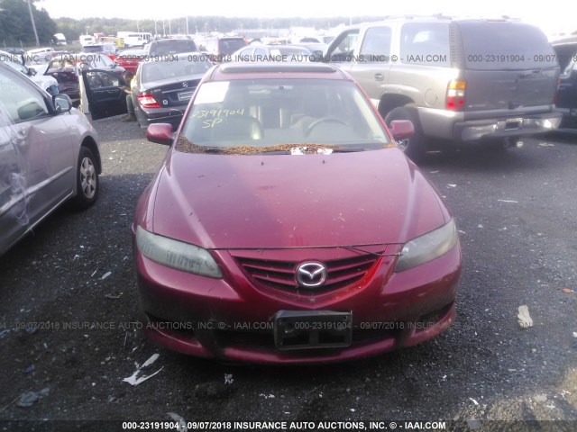 1YVHP82D845N57335 - 2004 MAZDA 6 S RED photo 6