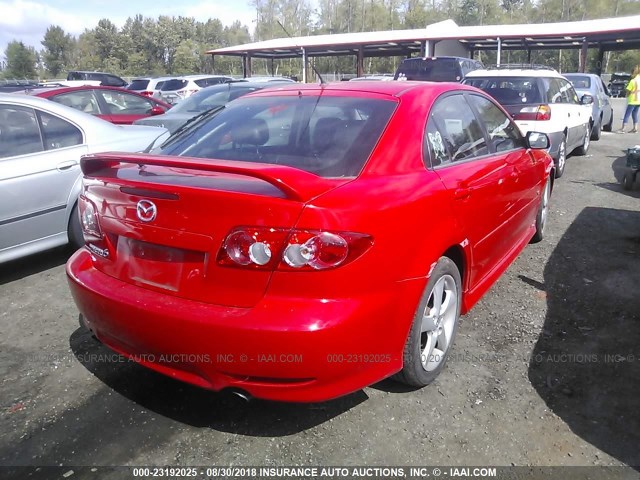 1YVFP84D945N78473 - 2004 MAZDA 6 S RED photo 4