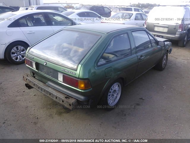 WVWCA0533FK007891 - 1985 VOLKSWAGEN SCIROCCO DELUXE GREEN photo 4