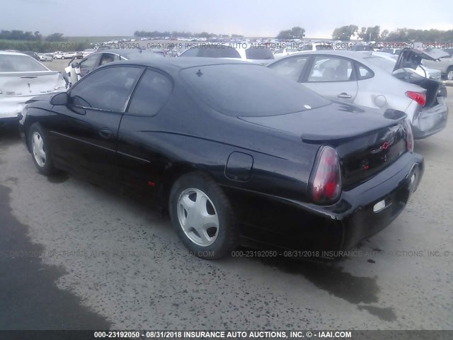 2G1WX15K829253767 - 2002 CHEVROLET MONTE CARLO SS შავი ფოტო 3