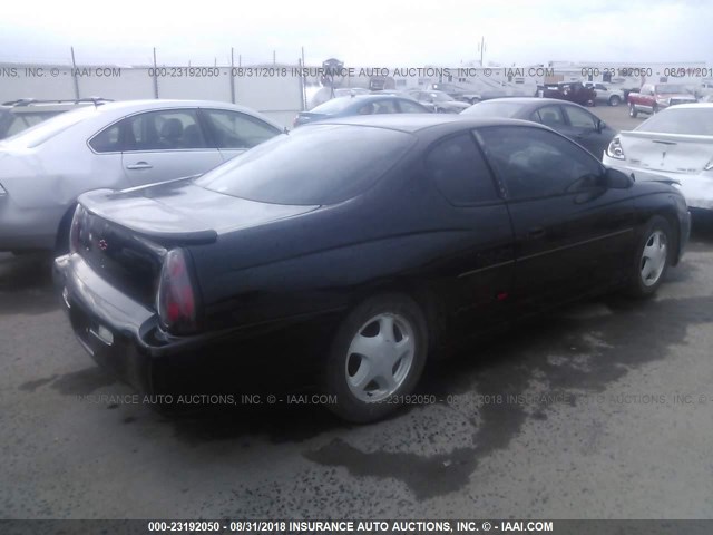 2G1WX15K829253767 - 2002 CHEVROLET MONTE CARLO SS შავი ფოტო 4