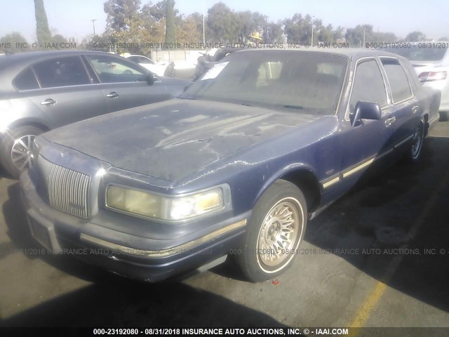 1LNLM81W9SY645460 - 1995 LINCOLN TOWN CAR EXECUTIVE Синий фото 2