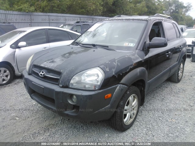 KM8JN12D96U418646 - 2006 HYUNDAI TUCSON GLS/LIMITED BLACK photo 2