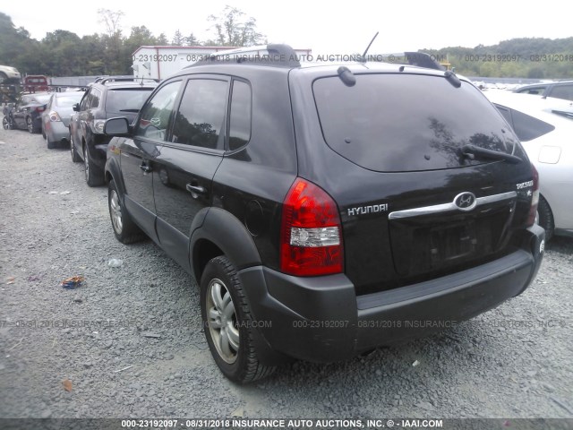 KM8JN12D96U418646 - 2006 HYUNDAI TUCSON GLS/LIMITED BLACK photo 3