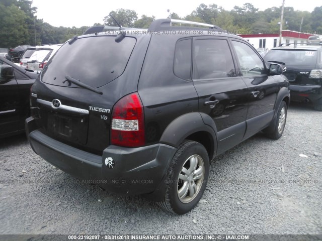 KM8JN12D96U418646 - 2006 HYUNDAI TUCSON GLS/LIMITED BLACK photo 4