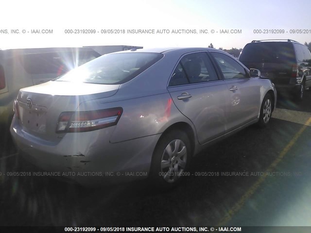 4T1BF3EK1AU012540 - 2010 TOYOTA CAMRY SE/LE/XLE SILVER photo 4