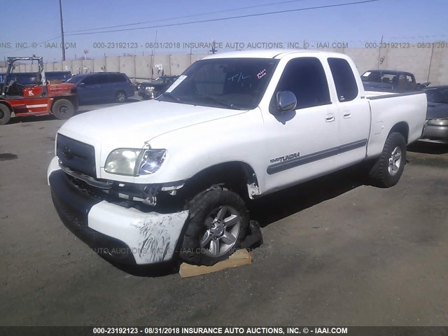 5TBRT34125S460180 - 2005 TOYOTA TUNDRA ACCESS CAB SR5 WHITE photo 2