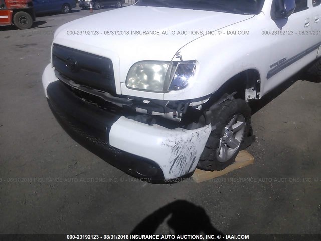 5TBRT34125S460180 - 2005 TOYOTA TUNDRA ACCESS CAB SR5 WHITE photo 6