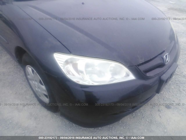 2HGES16355H556784 - 2005 HONDA CIVIC DX VP Qara foto 6