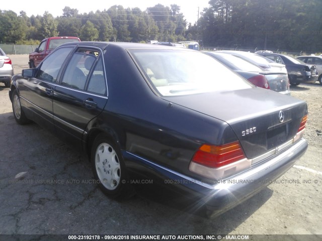 WDBGA32E6TA301553 - 1996 MERCEDES-BENZ S 320W BLACK photo 3