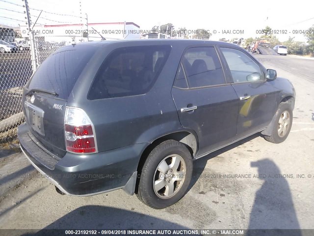 2HNYD182X4H558288 - 2004 ACURA MDX GRAY photo 4