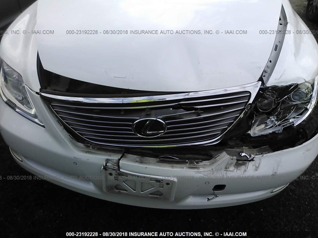 JTHBL46F175038500 - 2007 LEXUS LS 460 WHITE photo 6