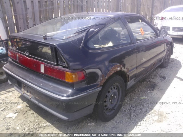 JHMED9365LS011436 - 1990 HONDA CIVIC 1500 CRX SI BLACK photo 4