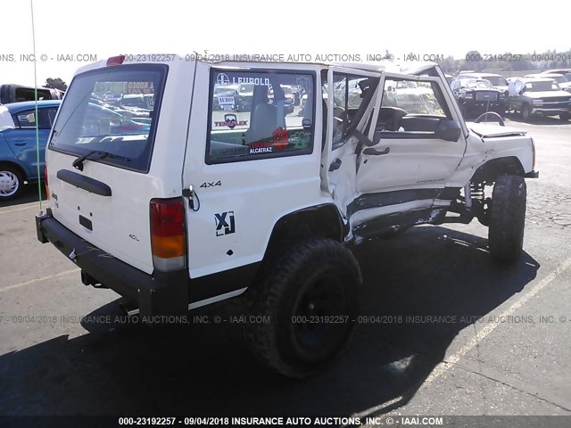 1J4FJ28S7VL602841 - 1997 JEEP CHEROKEE SE WHITE photo 4