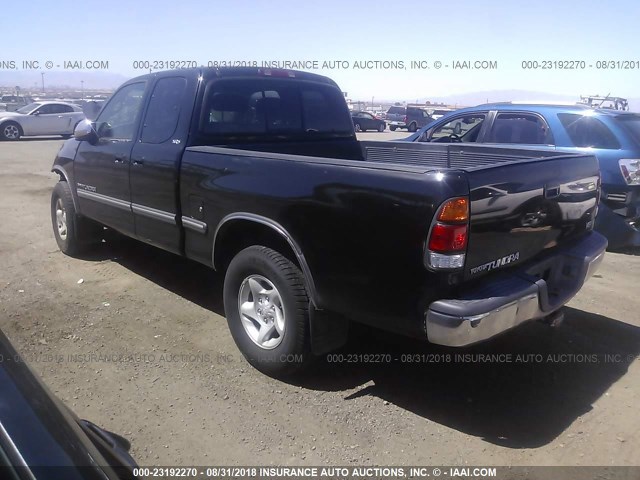 5TBRT3416YS116033 - 2000 TOYOTA TUNDRA ACCESS CAB/ACCESS CAB SR5 BLACK photo 3