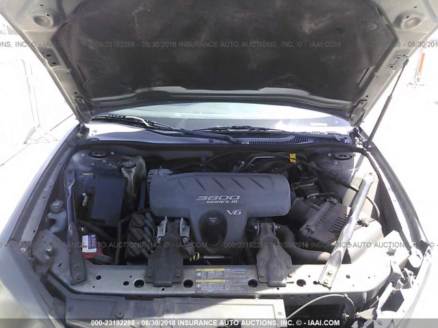 2G2WP522851290778 - 2005 PONTIAC GRAND PRIX Сірий фото 10