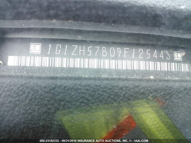 1G1ZH57B09F125443 - 2009 CHEVROLET MALIBU 1LT 绿色 照片 9