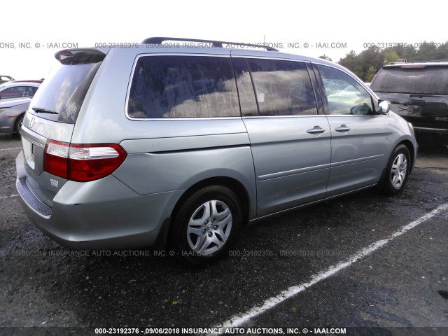 5FNRL38626B109708 - 2006 HONDA ODYSSEY EXL GRAY photo 4