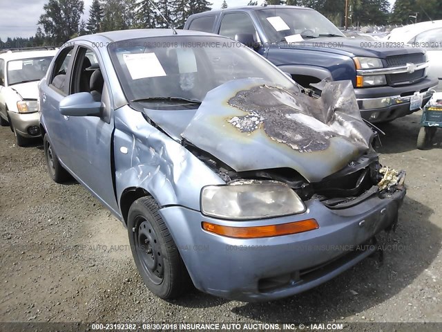KL1TD56656B593871 - 2006 CHEVROLET AVEO LS Light Blue photo 1